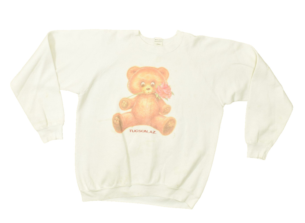Vintage Fruit of the Loom Tucson AZ Bear Sweatshirt Regular Size XL W/ Stains